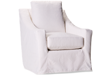 Seaside Swivel Glider with Slipcover + Sloped Track Arms