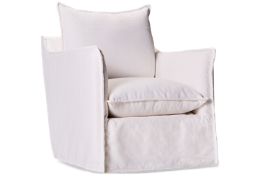 Seaside Swivel Glider with Slipcover + Flared Arms