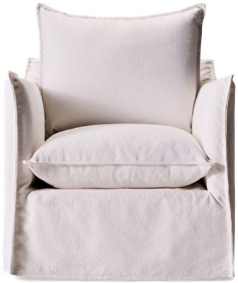 Seaside Swivel Glider with Slipcover + Flared Arms