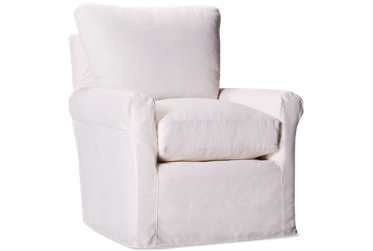 Seaside Swivel Glider with Slipcover + Rolled Arms