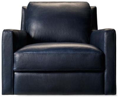 Houston Leather Swivel Chair - Top-Grain Leather - Contemporary Comfort