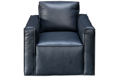 Selena Leather Accent Swivel Chair