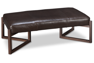 Bennett Leather Accent Ottoman