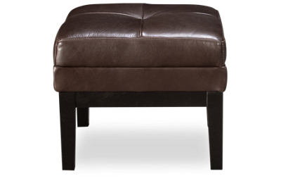 Choices Leather Accent Cube Ottoman