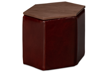 Design Lab Leather Storage Ottoman with Casters