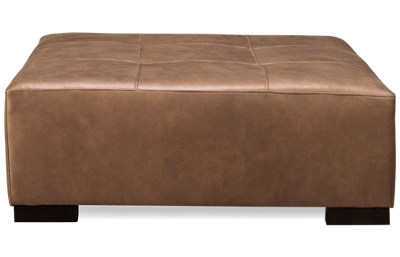 Outback Leather Accent Cocktail Ottoman