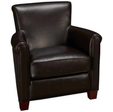 Futura Kobie Leather Accent Chair, Leather Living Room Chairs