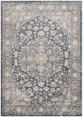 Teagan Area Rug – Traditional – Machine-Woven – Denim/Mist