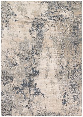 Teagan Area Rug – Abstract – Machine-Woven – Natural/Denim