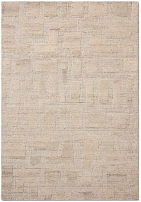 Hartley Area Rug – Contemporary Abstract – Hand Tufted – 100% Wool – Ivory/Natural