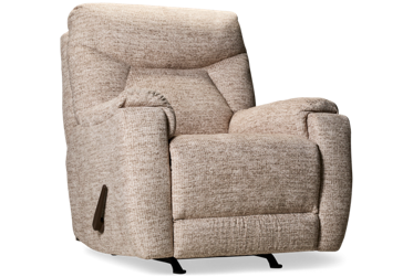 Commander Rocker Recliner - Plush Tufted Back - Padded Armrests - Easy Reclining - Modern Comfort