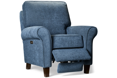 Flex Power Recliner - Soft Durable Fabric - Tilt Power Headrest - USB Charging
