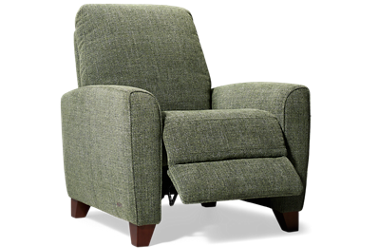 Undercover Pushback Recliner - Soft Polyester Fabric - Flared Arms - Cushioned Backrest