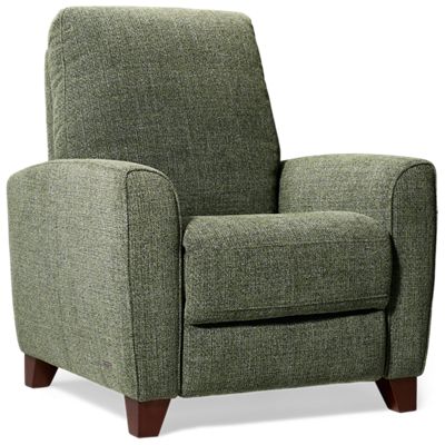 Undercover Pushback Recliner - Soft Polyester Fabric - Flared Arms - Cushioned Backrest