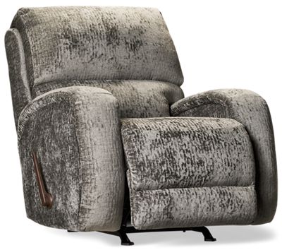Fandango Rocker Recliner - Plush Tufted Seat - Cushioned Waterfall Backrest - Easy Side Lever