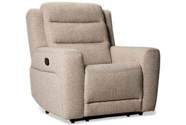 Avenida Recliner - Soft Textured Chenille Upholstery - Track Arms - Channel Tufted Back - Easy Manual Recline - Comfortable Bucket Seat