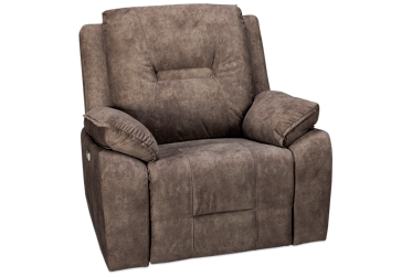 Outlier Power Recliner - Traditional Style - Smooth Upholstery - Padded Arms - Tufted Back