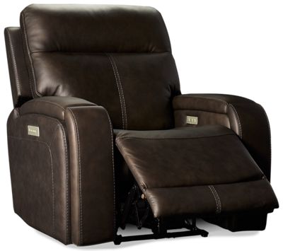 Echo Wave Leather Power Recliner - Tilt Power Headrest - Heat - Massage - Immersive Sound