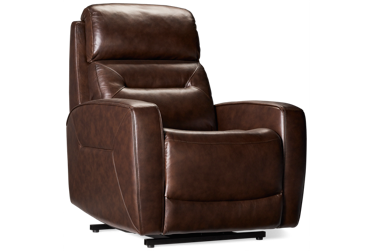 Rockabye Leather Power Auto Glider Rocker Recliner - Tilt Power Headrest - USB Charging - Modern Comfort