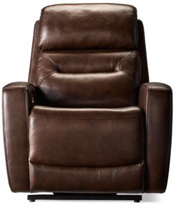 Rockabye Leather Power Auto Glider Rocker Recliner - Tilt Power Headrest - USB Charging - Modern Comfort