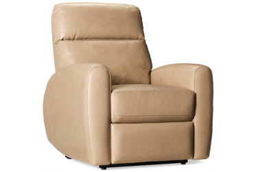 Rockabye Leather Power Auto Glider Recliner - Tilt Power Headrest - USB Ports - High Resiliency Foam Seat - Stylish Track Arms