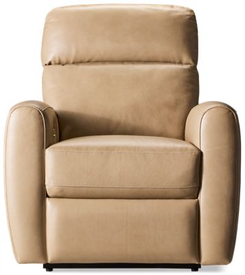 Rockabye Leather Power Auto Glider Recliner - Tilt Power Headrest - USB Ports - High Resiliency Foam Seat - Stylish Track Arms