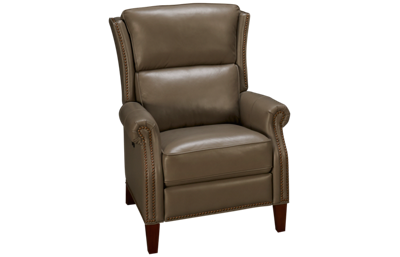 Genesis Leather Power Recliner with Nailhead