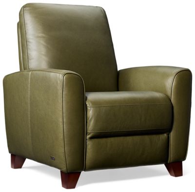 Undercover Pushback Recliner - Top-Grain Leather - Flared Arms - Plush Cushions
