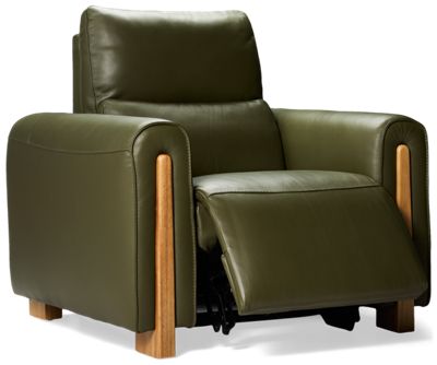 Del Mar Leather Power Recliner - Tilt Power Headrest - Top Grain Leather