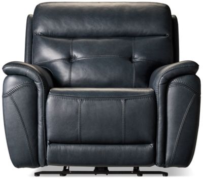 Wyoming Leather Power Recliner - Tilt Power Headrest - Soft Top Grain Leather
