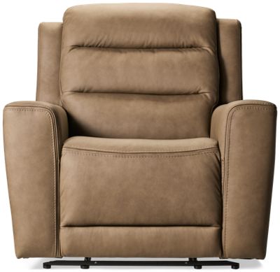 Avenida Leather Recliner - Soft Top Grain Leather - Channel Tufted Backrest - Comfortable Bucket Seat