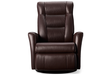 Zero Stress Bergen Leather Power Swivel Glider Recliner - Ergonomic Support - 360 Degree Swivel - Large Size
