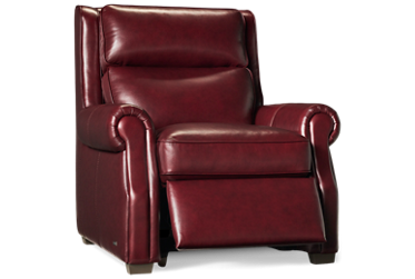 Ashford Leather Power Recliner - Tilt Power Headrest - Plush Tufted Backrest - Box Seat Cushion - Zero Wall Clearance