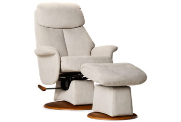 Uppsala Swivel Glider & Ottoman - Cozy Upholstered Chair - Tufted Backrest - 360-Degree Swivel - Easy-Locking Side Lever - Matching Tufted Ottoman
