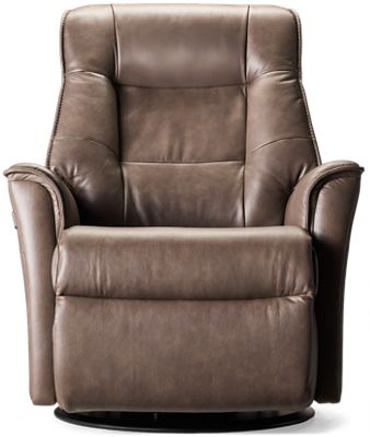 Zero Stress Blissful Leather Power Swivel Glider Recliner - Tilt Power Headrest - Lumbar Support - Soothing Heat & Massage