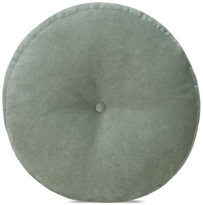 Design Lab 17" Round Toss Pillow with Button