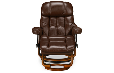 Nicholas Leather Chair and Storage Ottoman