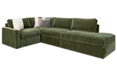 Reformation 4 Piece Sectional with Toss Pillows