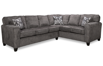 Pewter 2 Piece Sectional