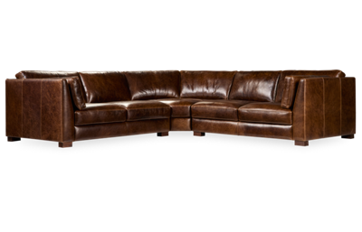 York 3 Piece Leather Sectional