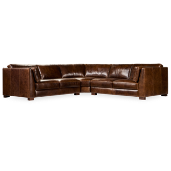 York 3 Piece Leather Sectional