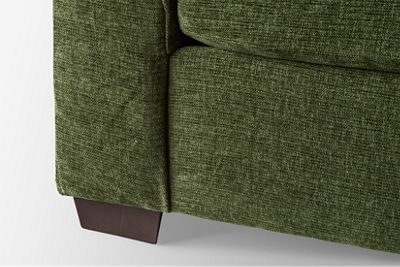 Puzzle 5 Piece Sectional - Modular System - Plush Cushions - Angled Track Armrests - Toss Pillows - Soft Chenille Fabric
