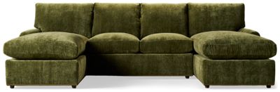 Dorian 3 Piece Sectional - Two Chaises - Plush Cushions - Rolled Arms - Nailhead Trim - Two Toss Pillows