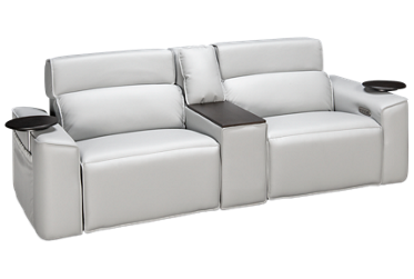 Avalon 3 Piece Power Reclining Sectional with 2 Recliners with Tilt Headrest & Console
