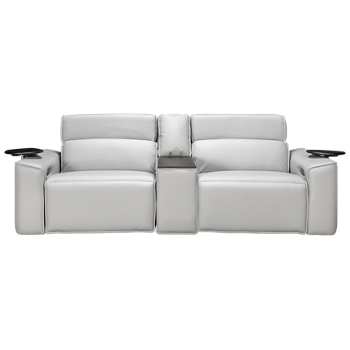 Avalon 3 Piece Power Reclining Sectional with 2 Recliners with Tilt Headrest & Console