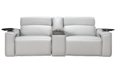 Avalon 3 Piece Power Reclining Sectional with 2 Recliners with Tilt Headrest & Console