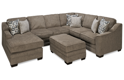 Peak Living Jefferson 3 Piece Sectional and Ottoman