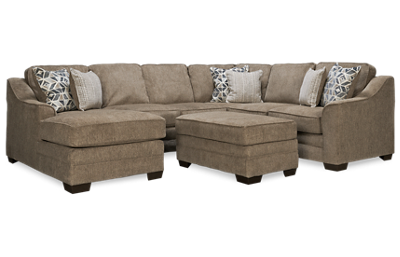 Jefferson 3 Piece Sectional and Ottoman