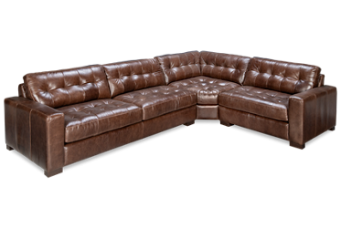 Utah 3 Piece Leather Sectional