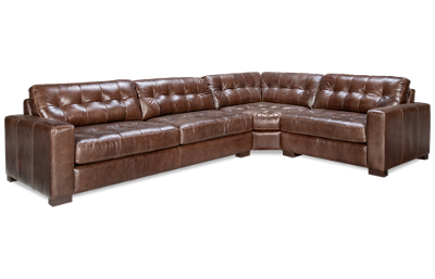 Utah 3 Piece Leather Sectional